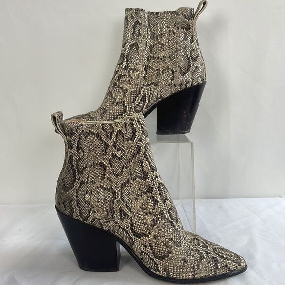 Loeffler Randall Snake With Wood Heel Booties - Picture 1 of 6
